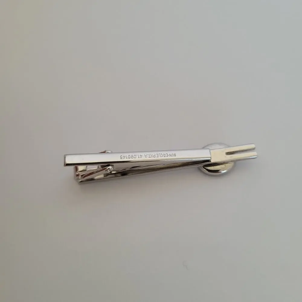 Jaldan Match Match Vintage Cufflinks Tie Clip Set Black Mother Of Pearls Silver‎